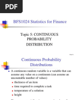 Continuous Prob. Distribution