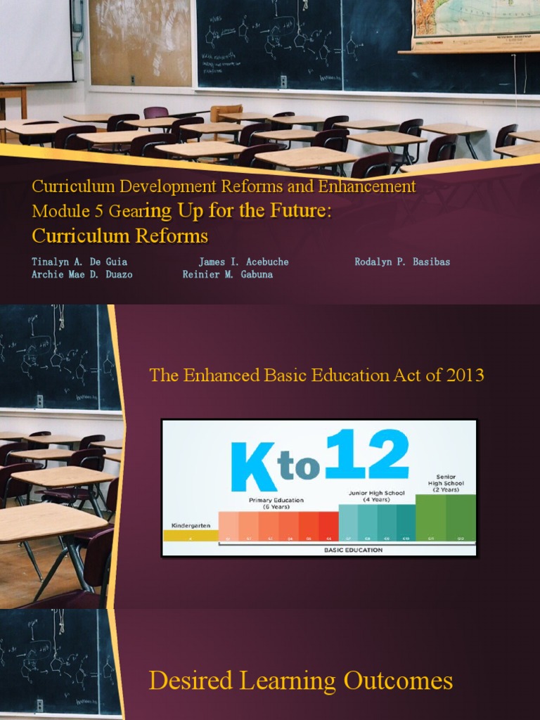 Lesson 1-Enhanced Basic Education Act of 2013 | PDF | Curriculum | Schools