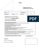 Mock 2: SUBJECT: Mathematics D SUBJECT CODE: 4024/22 Paper: 2 DURATION: 2hours 30 Minutes CLASS: O Level