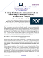 A Study of Information Extraction Tools For Online English Newspapers (PDF) : Comparative Analysis