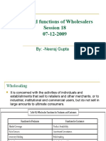 E-Types and Functions of Wholesalers Session 18-07-12-2009