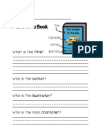 Parts of A Book Worksheet #2