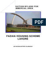 Fazaia Housing Scheme Lahore: Construction Bylaws For Commercial Area