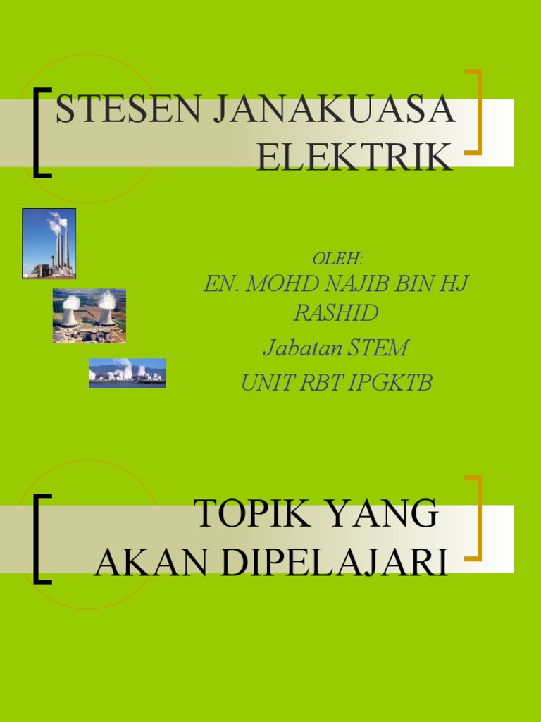 Stesen Janakuasa Elektrik  PDF