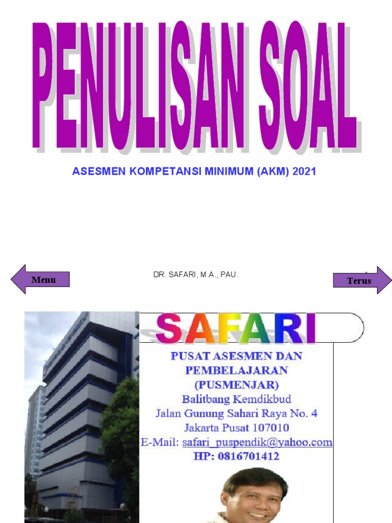 Penulisan Soal Akm 2021 Ringkas
