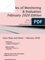 Principles of Monitoring & Evaluation - Notes