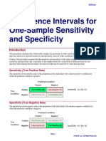 Confidence Intervals For One-Sample Sensitivity and Specificity