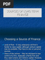 Sources of Long Term Finance