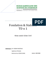 TD N°1 Fondation & Stabilité