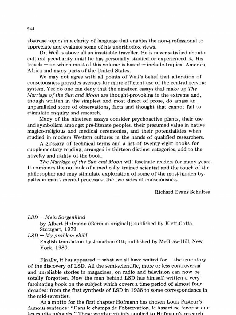 LSD - Mein Sorgenkind by Albert Hofmann (German Original) | PDF