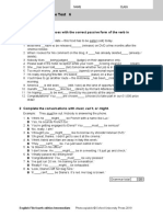 File Test 6: Grammar 1 Complete The Sentences With The Correct Passive Form of The Verb in Brackets