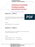 CS201 Solved Subject Ives Questions Www.vujannat.ning