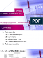 Teste Rapide Analitice Pentru Controlul Apei - Buzatu Cristina