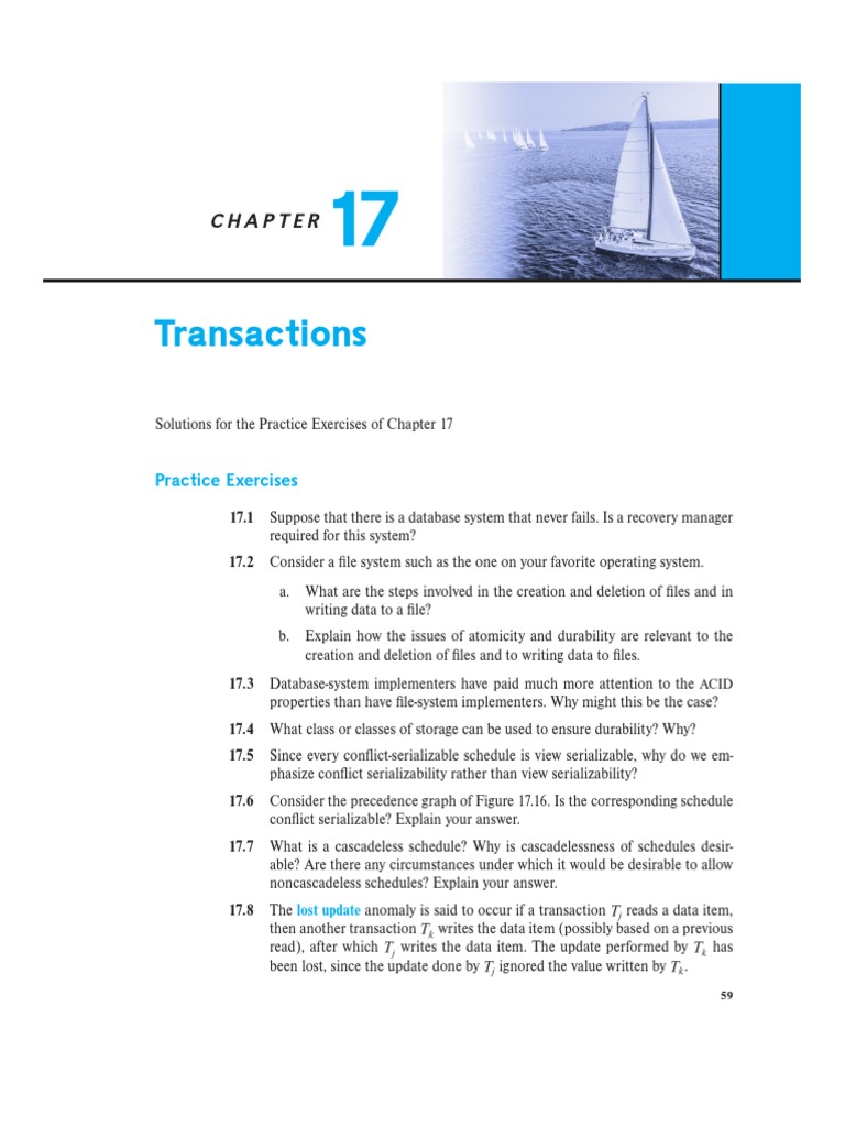 Transactions: Practice Exercises | PDF | Database Transaction | Databases