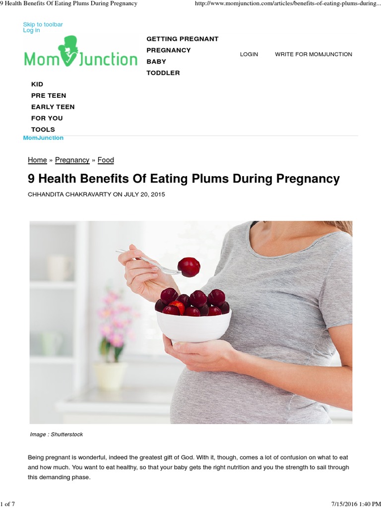 9 Health Benefits of Eating Plums During Pregnancy PDF Gestational