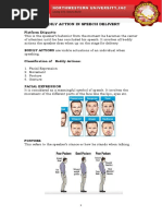 Unit VIII Bodily Action For Speech Delivery