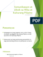 Komunikasyon at Pananaliksik Sa Wika at Kulturang Pilipino (Ikalawang Markahan