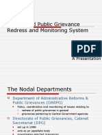 Centralized Public Grievance Redress and Monitoring System: A Presentation