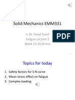 Solid Mechanics EMM331 Fatigue Lecture2