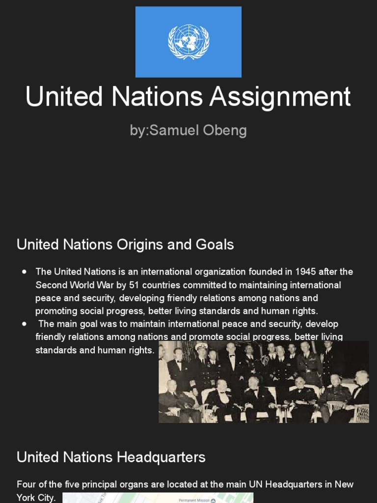 assignment grant united nations