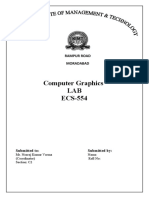 Computer Graphics LAB ECS-554: Rampur Road Moradabad