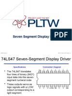 Seven Segment Display Driver: © 2014 Project Lead The Way, Inc. Digital Electronics