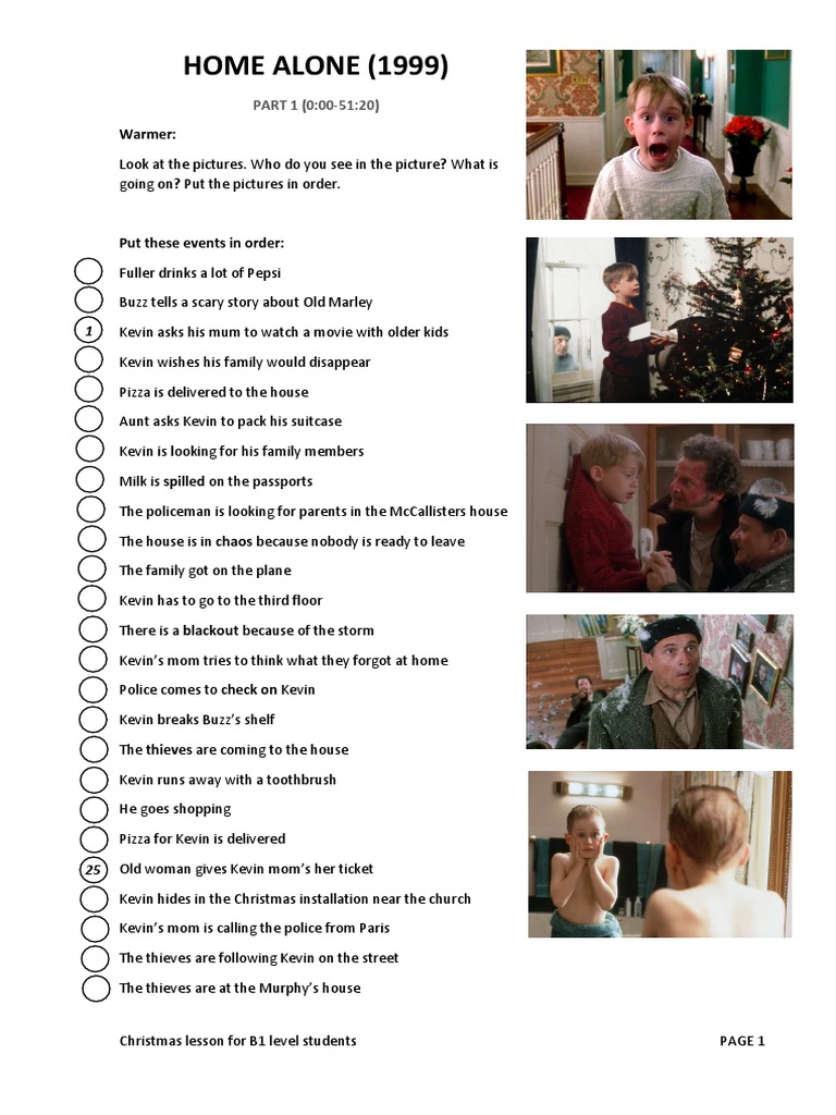 Home Alone (1999) Lesson Plan | PDF