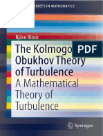 The Kolmogorov-Obukhov Theory of Turbulence - A Mathematical Theory of Turbulence - Bjorn Birnir