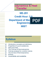 ME-251 Thermodynamics & Heat Transfer Syllabus