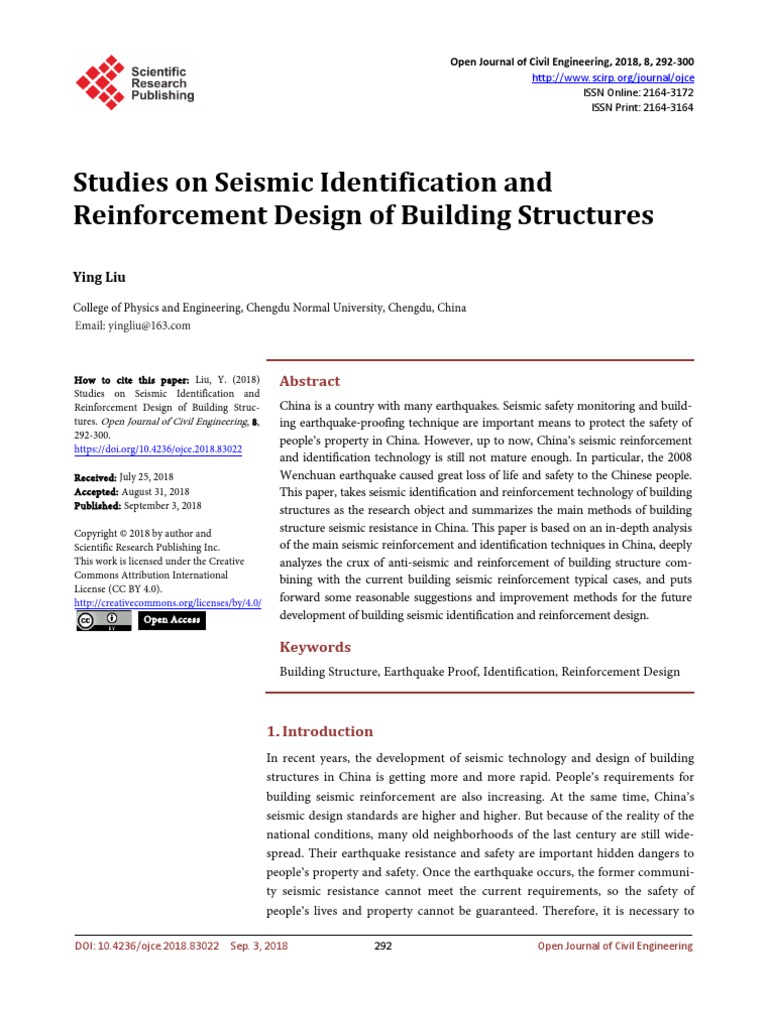 Studies On Seismic Identification and Reinforcemen | PDF | Earthquake ...