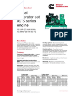 Diesel Generator Set X2.5 Series Engine: 15 kVA-27 kVA 50 HZ 10.8 kW-20 KW 60 HZ