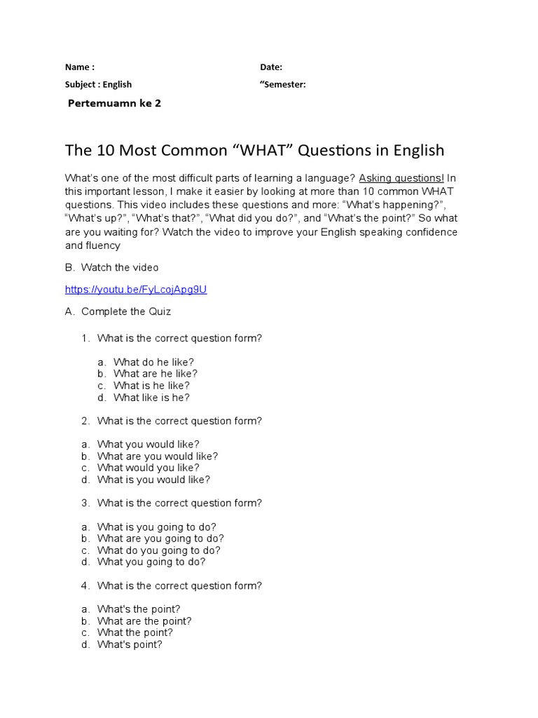 The 10 Most Common 