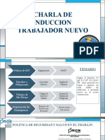 Charla de inducción sobre seguridad y salud en el trabajo para nuevo personal de construcción