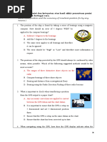 2.DETERMINE POSITION AND THE ACCURACY OF RESULTANT POSITION FIX BY ANY MEANS (Ok)
