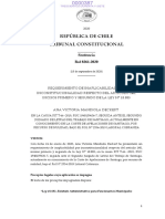 República de Chile Tribunal Constitucional: Sentencia Rol 8261-2020