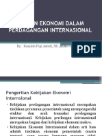 Kebijakan Ekonomi Dalam Perdagangan Internasional