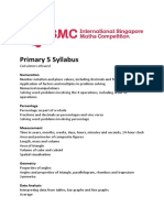 Primary 5 (ISMC Syllabus)