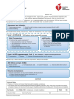 Adult CPR and AED Skills Testing Checklist