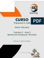 Aula 02x02 - Direito Tributário - Sujeitos da Obrigação Tributária