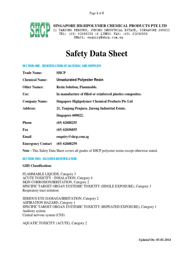 Sds 16 Sections Explained , GHS Safety Data Sheets Explained: Section 2 ...