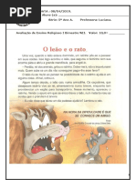 Avaliação de Ensino Religioso NII