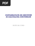 Contabilitate de Gestiune Si Calculatia Costurilor