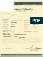 CERTIFICATE VPC300-PARTICLE COUNTER-EXTECH