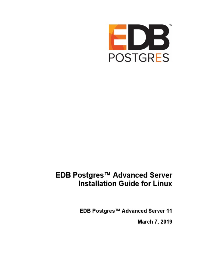 EDB Postgres Advanced Server Installation Guide Linux v11 | PDF | Software  Repository | System Software