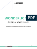 Wonderlic Free Sample Questions 50q