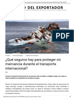 ¿Qué Seguros Hay para Proteger Mi Mercancía Durante El Transporte Internacional - DIARIO DEL EXPORTADOR