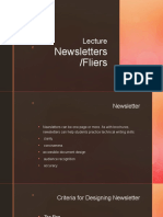 Lecture Newlettersfliers