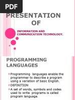 Presentation OF: Information and Communication Technology