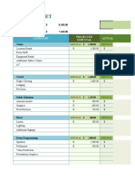 Event Budget Template