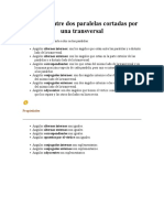 Angulos Entre Rectas Paralelas Cortadas Por Una Transversal